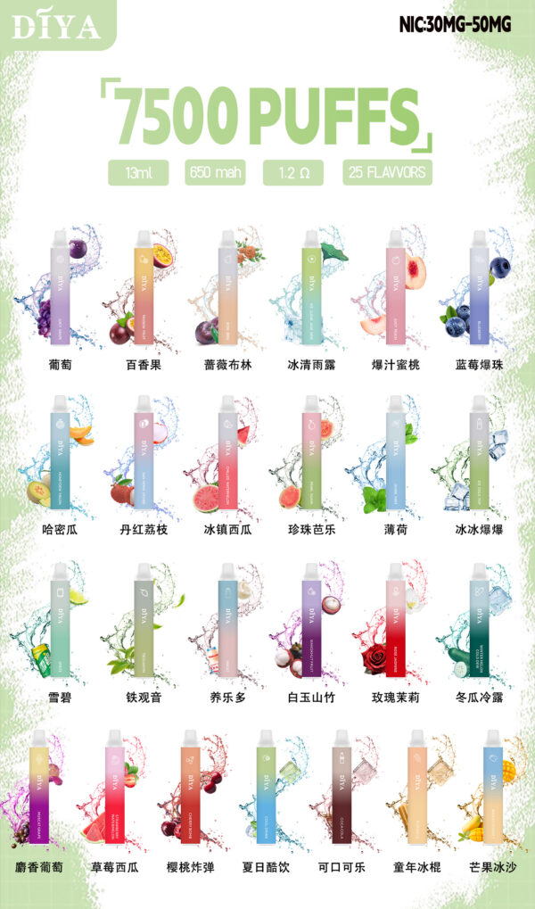 新品上市【叮啞抛棄式7500口】可充電  💖薔薇布林口味✨台灣獨家登場🔥 CP值最高 零故障 限時活動 {滿十送一}